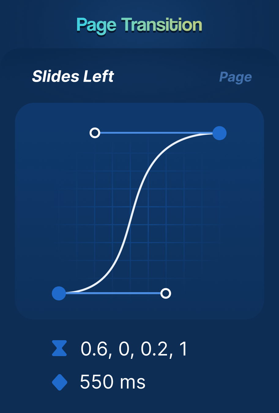 Motion Card for Page Transition